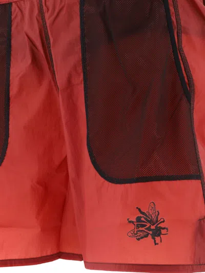 Rayon Vert Logo-printed Swim Shorts In Red