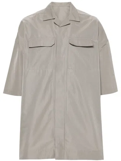 Rick Owens Strap-detail Shirt With Classic Collar For Men