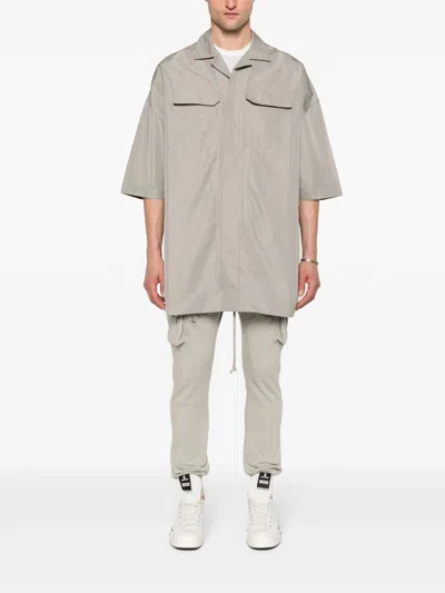 Rick Owens Strap-detail Shirt With Classic Collar For Men