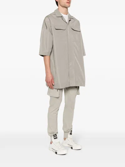 Rick Owens Strap-detail Shirt With Classic Collar For Men