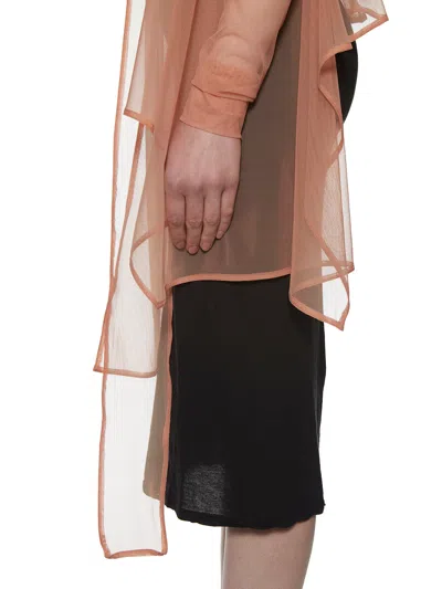 Rickowenslilies Pink Asymmetrical Tulle Jacket For Women
