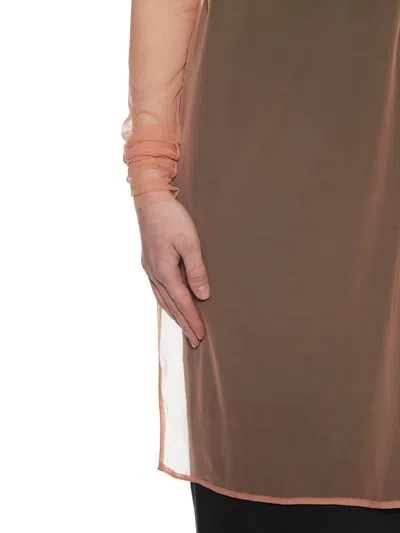 Rickowenslilies Pink Asymmetrical Tulle Jacket For Women