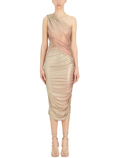 Rickowenslilies Tangerine Degrade One-shoulder Suit For Women