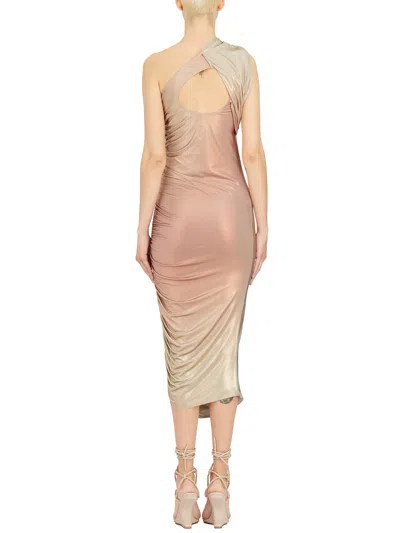 Rickowenslilies Tangerine Degrade One-shoulder Suit For Women