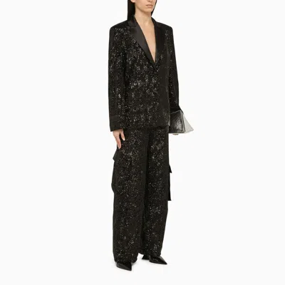 Rotate Birger Christensen Rotate Oversized Sequin-studded Blazer