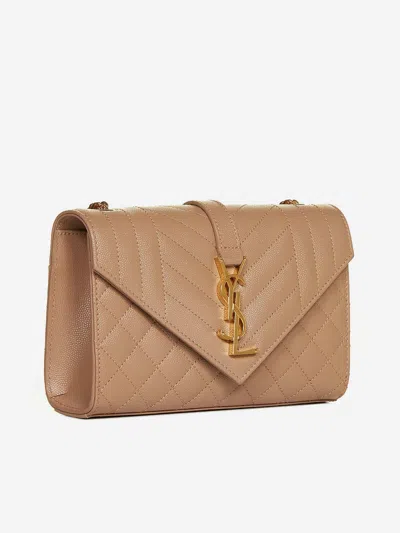 Saint Laurent Small Envelope Calfskin Leather Shoulder Bag