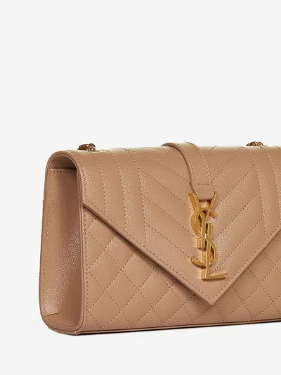 Saint Laurent Small Envelope Calfskin Leather Shoulder Bag
