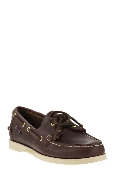 Sebago Brown Leather Docksides Portland Loafers
