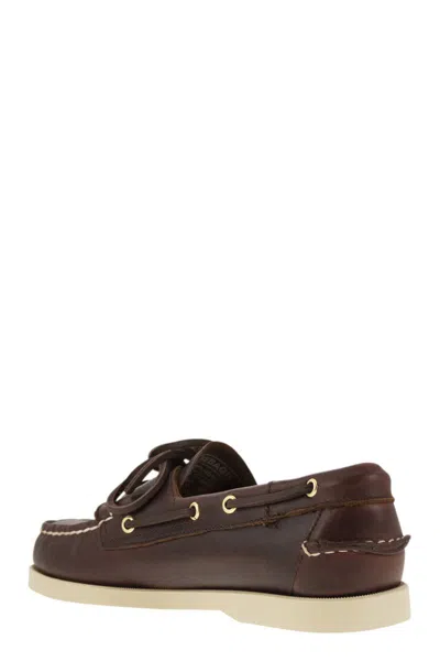 Sebago Brown Leather Docksides Portland Loafers