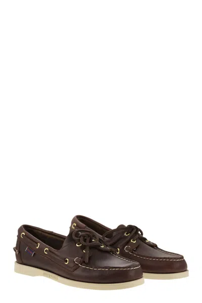 Sebago Brown Leather Docksides Portland Loafers