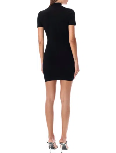 Alexander Wang T T By Alexander Wang Slim-fit Mini Dress With High Neckline