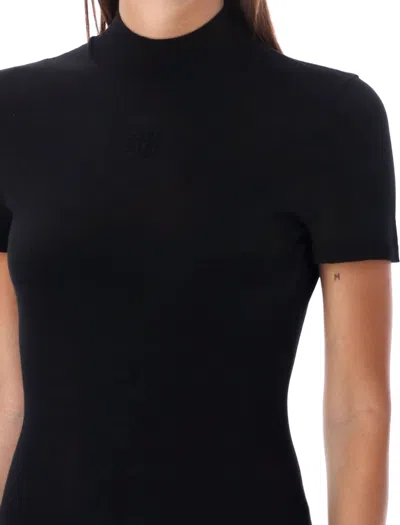 Alexander Wang T T By Alexander Wang Slim-fit Mini Dress With High Neckline