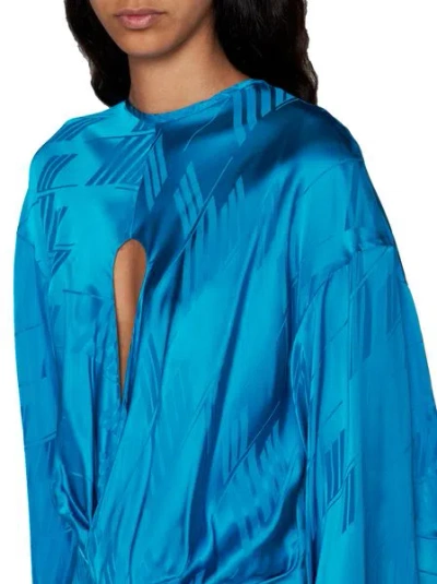 Attico Women's Asymmetric Satin Mini Dress