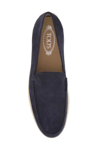 Tod's Suede Slip-on With Rafia Insert