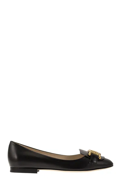 Tod's Leather Chain Ballerina Flats