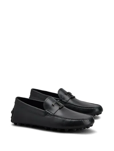 Tod's Brushed Leather Loafers With Penny Detail