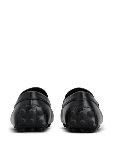 Tod's Brushed Leather Loafers With Penny Detail