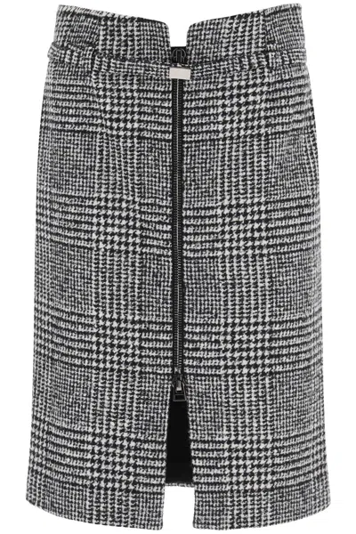 Tom Ford Virgin Wool Skirt With Prince Of Wales Motif