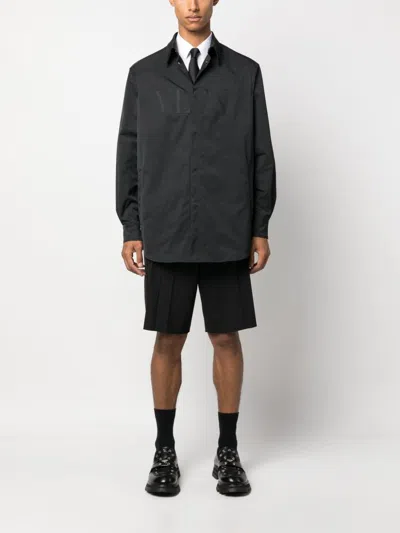 Valentino Vltn-patch Concealed Placket Shirt