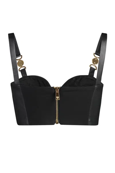 Versace Women's Leather Crop Top