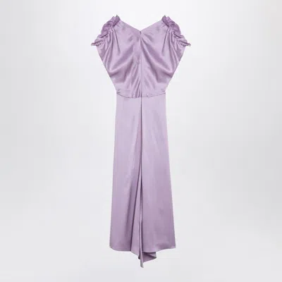 Victoria Beckham Petunia-coloured Midi Dress With Ruffles
