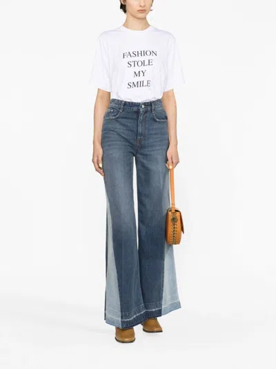 Victoria Beckham White T-shirt With Slogan Lettering On The Front
