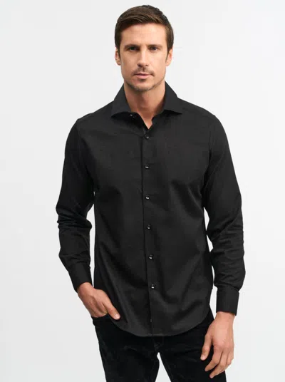 Robert Graham Waycross Cotton Stretch Jacquard Classic Fit Button Down Shirt In Black