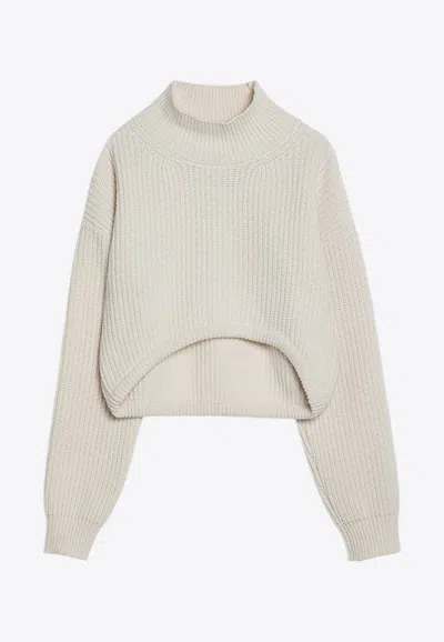 Erika Cavallini Evelina Cream Turtleneck Sweater In Cream