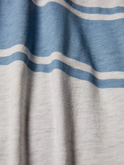 Faherty Long-sleeve Cloud Reversible Crew T-shirt In Ivory Heather
