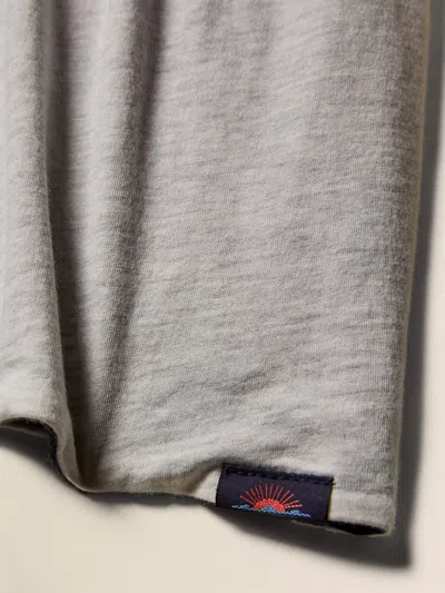 Faherty Long-sleeve Cloud Reversible Crew T-shirt In Ivory Heather