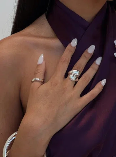 Princess Polly Lower Impact Hopes Up Ring Pack In Silver