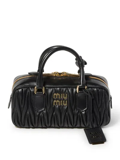 Miu Miu Arcadie Bag In Quilted Nappa In Black