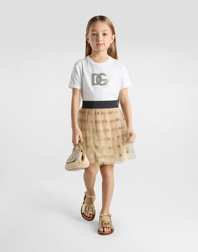 Dolce & Gabbana Jersey T-shirt With Dg Logo In White