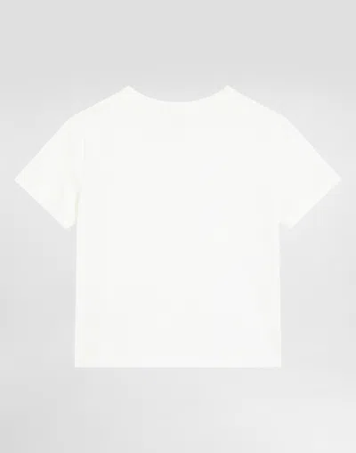 Dolce & Gabbana Jersey T-shirt With Dg Logo In White