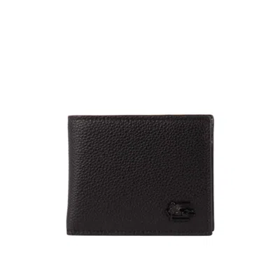 ETRO ETRO LEATHER WALLET WITH PEGASUS 