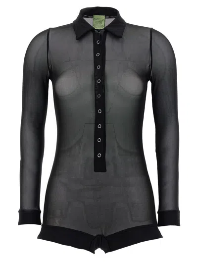 Not After Ten Whole Mesh Sweatsuit In Black