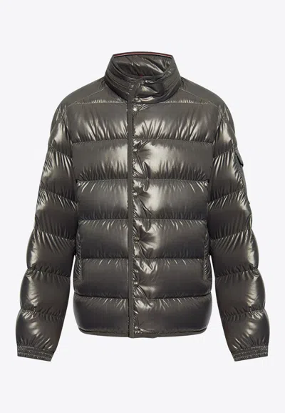 Moncler Gourette Mock-neck Puffer Jacket In Charcoal