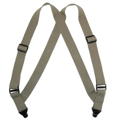 Ctm Men's Elastic Side Plastic Clip Tsa Compliant Airport Suspenders In Green