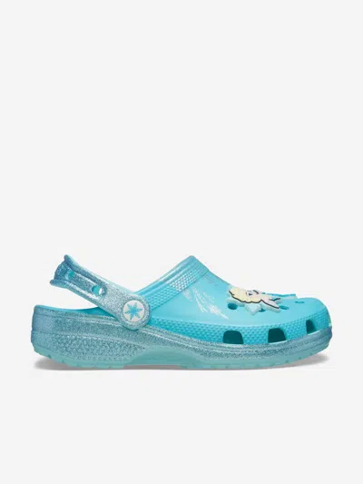 Crocs Toddlers Disney Frozen Elsa Classic Sabots Enfants Multi 25 In Blue