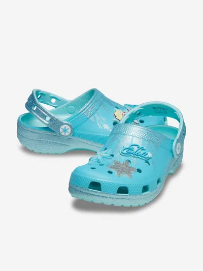 Crocs Toddlers Disney Frozen Elsa Classic Sabots Enfants Multi 25 In Blue