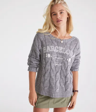 Aéropostale Wear 2 Ways Barcelona Oversized Sweater In Multi