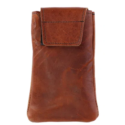 Boston Leather Textured Bison Leather Eyeglass Case In Multi