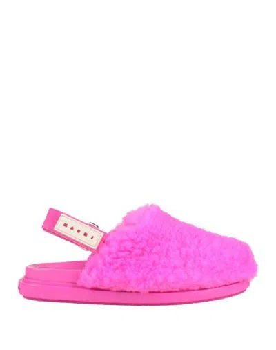 Marni Starlight Pink Logo Patch Sandals In Pink