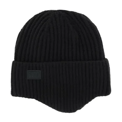 Angela & William Men's Sherpa Lined Cable Knit Winter Beanie With Ear Flap In Black