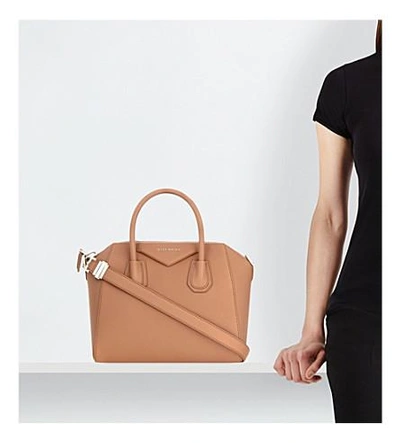 Shop Givenchy Antigona Sugar Small Leather Tote In Old Pink