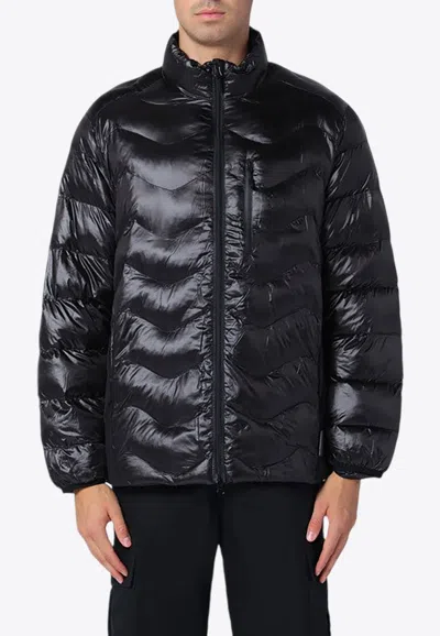 Purple Mountain Observatory Black Padded Zipped Jacket In Black