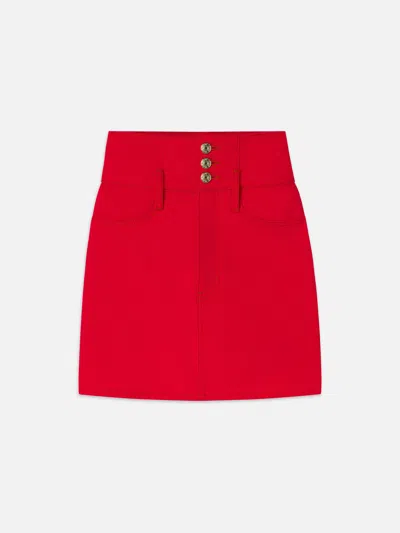 Frame The Corset Mini Skirt In White