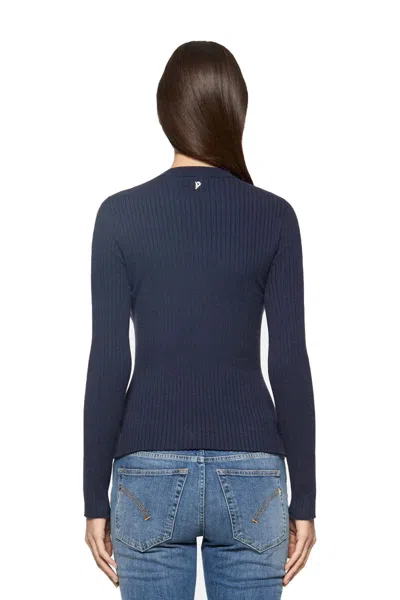 Dondup Viscose Sweater With Buttons In Blue