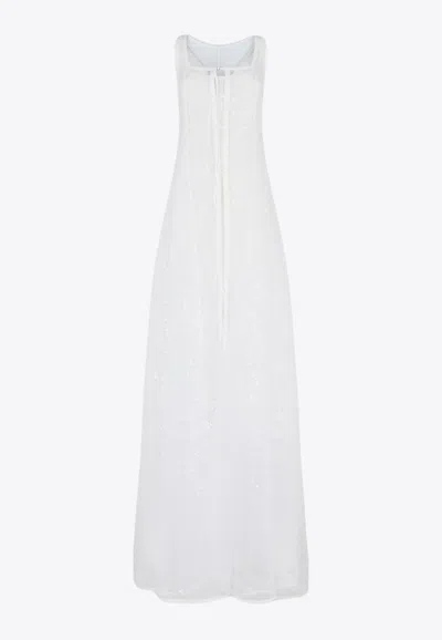Jacquemus La Robe Dentelle Gown In White
