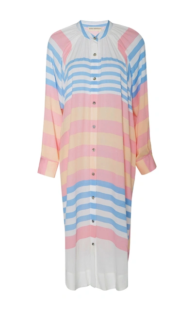 Mara Hoffman Field Stripe Shirt Dress